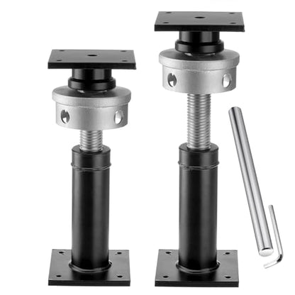 Screw Jacks Post Home Leveling, 9.5-15" House Floor Jacks, 22,046LBS | Heavy-Duty Foundation Floor Jack for Crawl Space Home Leveling, Stair Support, Beam & Floor Sagging Repair, 2 PCS Black - size: 2 PCS