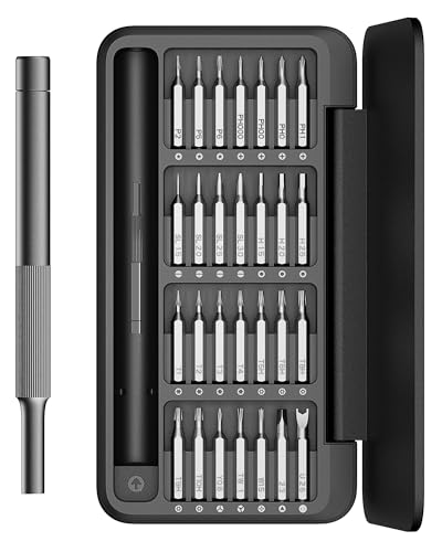 HOTO 28 in 1 Manual Precision Screwdriver Set, Eyeglass Repair Kit | Magnetic Bits for Easy Pickup, Compact Storage Box, Ideal for Eyeglasses, Electronics, Watches, Phones and Laptop Repair