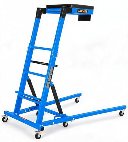 Garvee Automotive Top Side Creeper, 48-68 Inch Adjustable Height, 400 LBS | 48"-68" Adjustable Height, 400LBS Capacity, Blue, 6 Swivel Casters, Foldable, Heavy Duty, For Garage & Auto Shop Repair - color: Blue