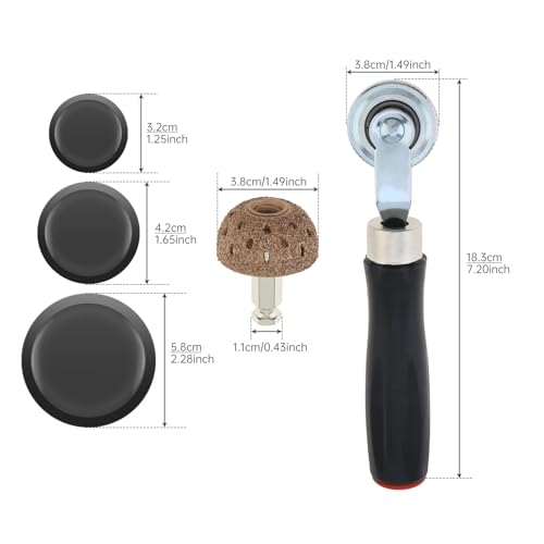 62Pcs Tire Tube Patch Kit, Tire Patch Roller, 60Pcs Wheel Patches(32mm/42mm/58mm) for Car and Motorcycle Wheel Repair