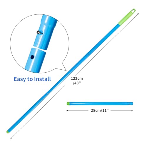 Forgrace Flexible Silicone Squeegee T-Bar Water Blade Microfiber Scrubber with Long Handle for Car Home Glass Professional Car Windshield Squeegee Window Cleaning Kit for Shower Glass Mirror Door Car
