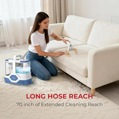 Rosewill Multi-Purpose Portable Carpet and Upholstery Cleaner, Powerful Suction 18 KPa Spot Cleaner, 600W Motor, Car and Auto Detailer, Stain/Spot Remover; Versatile Use: Carpet, Sofa, Pet Hair - color: White