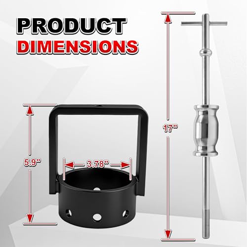 3.75" CV Axle Removal Tool Kit, Heavy-Duty CV Axle Puller with Slide Hammer, Reinforced Axle Shaft & CV Joint Puller for Cars, Trucks, ATV & UTV, Easy Driveshaft Removal