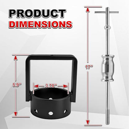 3.75" CV Axle Removal Tool Kit, Heavy-Duty CV Axle Puller with Slide Hammer, Reinforced Axle Shaft & CV Joint Puller for Cars, Trucks, ATV & UTV, Easy Driveshaft Removal