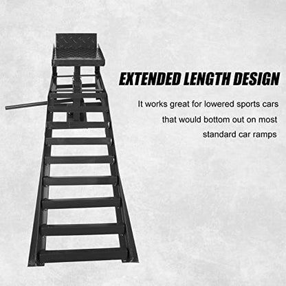 1 Pack Automotive Car Service Ramp 5T 10000lbs Low Profile Car Lift Service Ramp Truck Trailer Garage 5 Tons, Hydraulic Vehicle Ramp - color: Black, size: 1 Pack