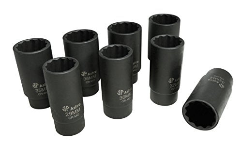 Astro Pneumatic Tool 78868 12-Point Axle Nut Socket Set (8 Piece) - size: 12-Point