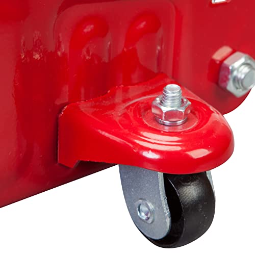 Big RED TAM820014S Torin Hydraulic Trolley Service/Floor Jack with Blow Mold Carrying Storage Case, 1.5 Ton (3,000 lb) Capacity, Red - size: 1.5 Ton (3,000 lb) with case, style: Steel