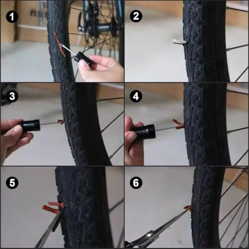 Tubeless Tire Repair Bacon Plugs Strips Refills Kit for Bike Tires- 30 Rope Plug Pack for Road & Mountain Bicycle Tires Repair