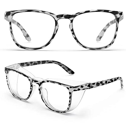 Stylish Safety Glasses, Clear Anti-Fog Anti-Scratch Protective Glasses For Men And Women - color: Leopard Gray