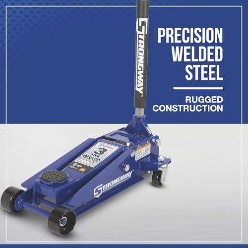 Strongway Professional Service Floor Jack, 3-Ton Capacity | Controlled lifting and positioning, Professional garage use, Stable service support, Durable steel construction - style: Normal