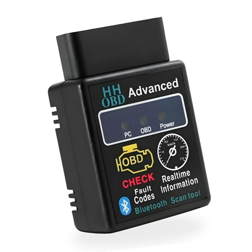 Bluetooth OBD2 Scanner for Car, OBDII Wireless Fault Code Reader Auto Engine Diagnostic Tester w/Exclusive App, Professional Vehicle OBD2 Adapter Scan Tool for Phone & PC