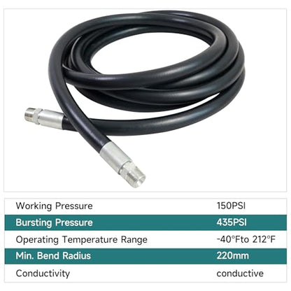 1 Inch x 13 Foot Fuel Transfer Hose with 1" Inch Dual NPT Threads Connecter male NPT fittings Compatible with All Electric Fuel Pumps for Dispensing Diesel Fuel,Gasoline,Kerosene Biodiesel - size: 1"ID, style: 1"-1"*13FT