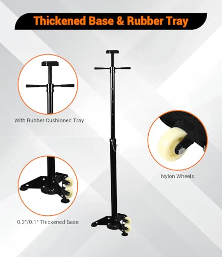 2PACK Underhoist Support Stand, 3/4 Ton Jack Stand, Under Hoist Stand for Vehicle Lifting & Support, 1655Lbs Capacity, Lifting from 38.4 to 75.4Inch, - color: Black | Triangular Base