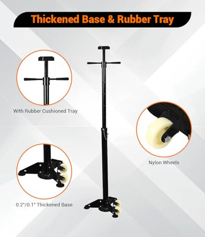2PACK Underhoist Support Stand, 3/4 Ton Jack Stand, Under Hoist Stand for Vehicle Lifting & Support, 1655Lbs Capacity, Lifting from 38.4 to 75.4Inch, - color: Black | Triangular Base