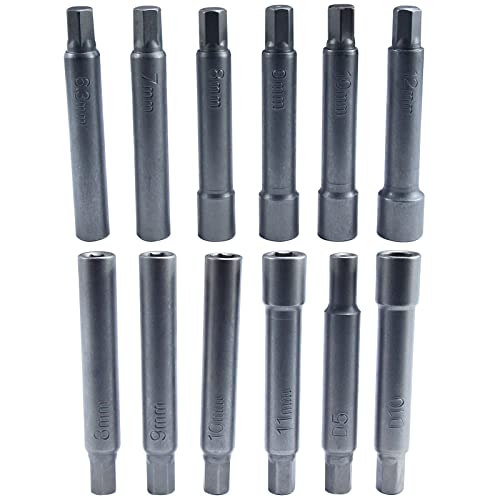 43pc Shock Absorber Strut Nut Go-Thru Socket Set Kit Ratchet Steering Hub Suspension Shock Absorber Nut Removal Tool