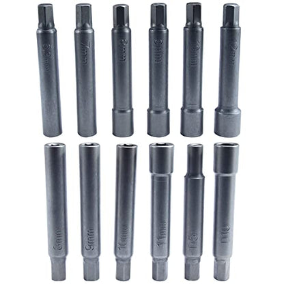 43pc Shock Absorber Strut Nut Go-Thru Socket Set Kit Ratchet Steering Hub Suspension Shock Absorber Nut Removal Tool