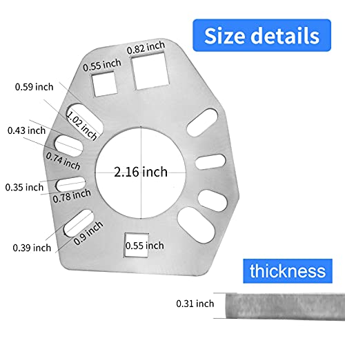 Stainless Steel Pinion Yoke Wrench Tool,Suitable for Various Styles of Yokes,Axles,Flanges;Fits for Most Sockets Extra 1/2" Hole;Strength Puller Suitable for loosening nuts flanges