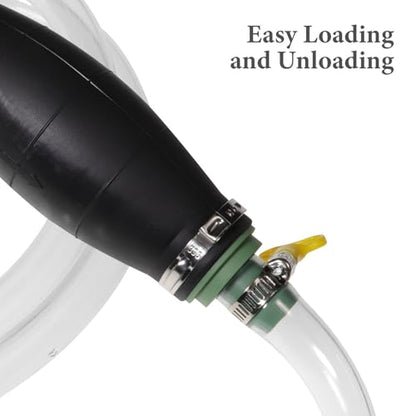 Gas Siphon Kit Hand Pump with Rubber Hose and Iron Switch for Extracting Gasoline and Oil in Emergency Situations, Portable Gasoline Transfer Pump for Car Use,
