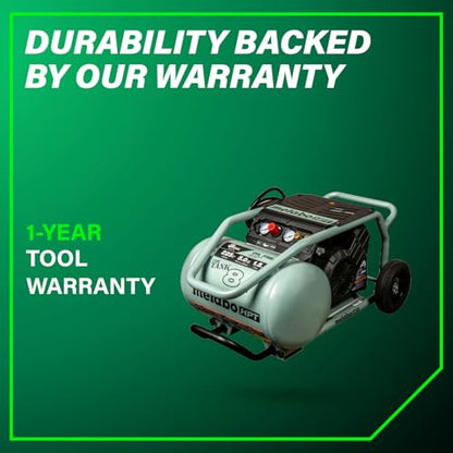 Metabo HPT Air Compressor, THE TANK, 8-Gallon Trolley Air Compressor, 225 PSI, Versatile for Use with Framing, Siding, Finish, or Roofing Nailers, Easy Mobility with Rubber Tires, EC1315S