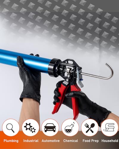 10 Mil Nitrile Gloves Disposable Heavy Duty Rubber Chemical Resistance Gloves for Mechanic - color: Black of 10, size: Large