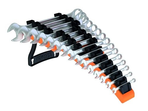 Beta 42 Series 15-piece Metric Combination Wrench Set, 6mm - 24mm | Made in Italy | 15° Offset Open and Box End|12-Point Box End|Chrome Nickel-Plated Steel|Automotive, Industrial, Professional - size: Set of 15