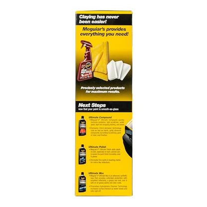 Meguiar's G191700 Smooth Surface Clay Kit, Safe and Easy Car Claying for Smooth as Glass Finish - size: 1 Count (Pack of 1), style: Clay Kit (180g)