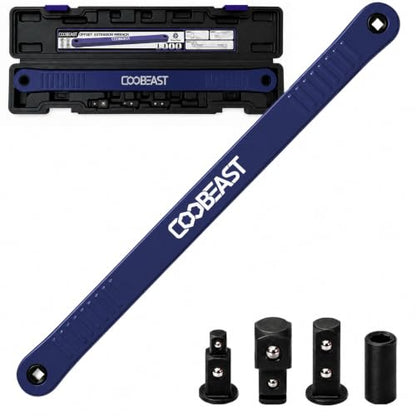 3/8 inch Pro Offset Extension Wrench Impact Wrench Extender Tool Socket Set | Versatile 1/4", 3/8", and 1/2" Square Drive Adapters, Universal Extensions Wrench for Small Tight Spaces Fasteners - color: Blue, size: 16.34inch