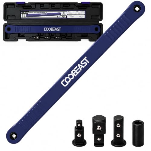 3/8 inch Pro Offset Extension Wrench Impact Wrench Extender Tool Socket Set | Versatile 1/4", 3/8", and 1/2" Square Drive Adapters, Universal Extensions Wrench for Small Tight Spaces Fasteners - color: Blue, size: 16.34inch