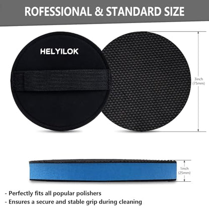 3" Clay Bar Pad | Synthetic Clay Disc Kit with Hand-Strap Applicator | Fine Grade Magic Clay Scrubber Pad for Car Detailing, Cleaning, Polishing, Paint Correction, and Deep Gloss Finish - size: 3IN (75MM)