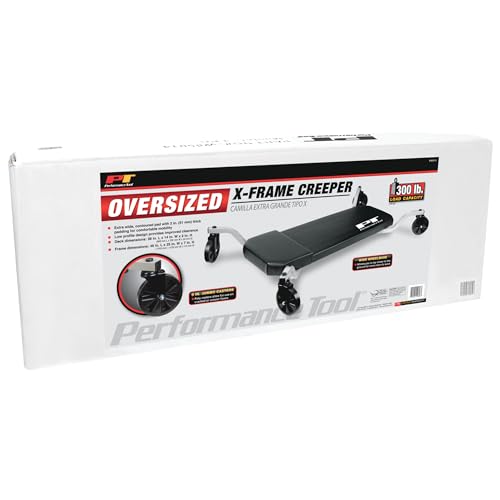 Performance Tool W85014 Low Profile Oversized Shop Mechanic X-Frame Creeper with Extra Padding, 38-Inch x frame oversized - style: 38" Oversized Frame