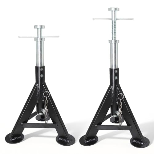 BESTOOL RV Supports Stabilizer Jacks, Travel Trailer Stabilizer Jacks Camper Jack Stands from 17.3" to 30." 1Pair Capacity 12000 lbs, 2 Pack - color: Black-Standard RV stabilizer jacks/2PC