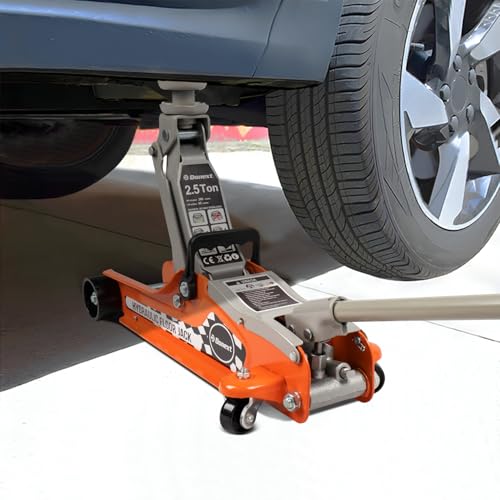 2.5 Ton Low Profile Racing Floor Jack, Heavy Duty Steel Construction, Lifting Range 3.35"-14.17" - size: 2.5 Ton Basic model
