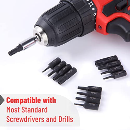 Bates Tamper Proof Torx Bit Set - 13 Piece T4-T40 Torx Security Bit Set - size: 13 pcs, T4-T40, style: Torx Bit Set