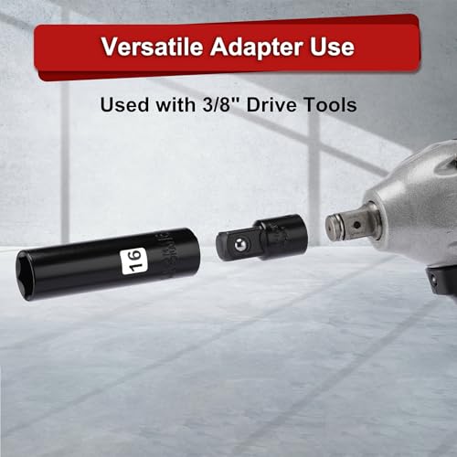 Mayouko 41PCS 1/2" Drive Impact Socket Wrench Set, Deep & Shallow Metric Socket Set 8-32mm, 72 Tooth Ratchet Handle, CR-V, Includes Extension Bars, Universal Joint, Adapters, 6 Point Design