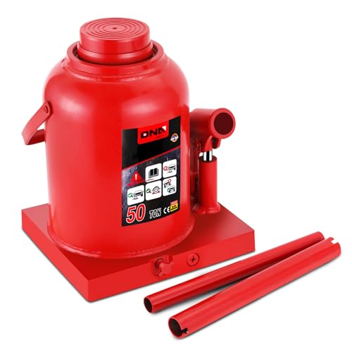 DNA Motoring 50 Tons / 110231 lbs Lifting Automotive Welded Hydraulic Bottle Jack for Repair Vehicle, Pickup, Truck, w/Manual Handle, Red,TOOLS-00365 - color: red, style: 50 ton