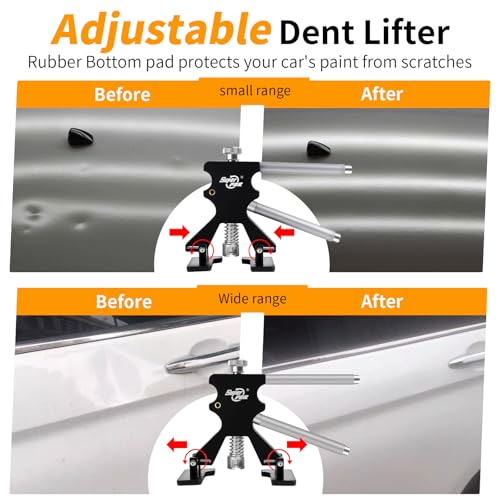 Super PDR 169PCS Dent Puller Kit Paintless Removal Set with 100W Glue Gun and Slide Hammer - for Repairing Car Dents Hail Damage and Door Dings on Auto Body Surface Washing Machine Fridge