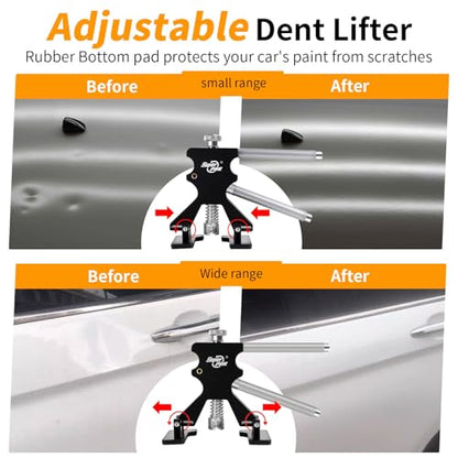 Super PDR 169PCS Dent Puller Kit Paintless Removal Set with 100W Glue Gun and Slide Hammer - for Repairing Car Dents Hail Damage and Door Dings on Auto Body Surface Washing Machine Fridge