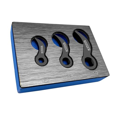 3 Pcs Pry Bar Wrench Adaptor Head Set, Crowbar Adapter Head Tool, Half Shaft Removal Car Repairing Tools 1/2" 3/8" 1/4" D (Square) Profile - color: 3pc