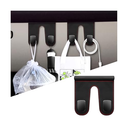 Mandark Car Co-Pilot Glovebox Hooks, Anti-Scratch Auto Co-Pilot Glove Box Hanger, Vehicle Interior Storage Organizer for Handbags Purses Coats, Universal for RV, SUV, Truck (Black/Double Hooks) - color: Black-2