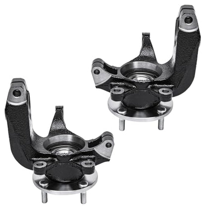 Detroit Axle - Front 4pc Steering Knuckles CV Axles for 06-11 Ford Focus, 2 CV Axles 2 Steering Knuckles & Wheel Bearing Hubs 2006 2007 2008 2009 2010 2011 [Auto Trans.] Replacement - size: 4UX47689/Kit