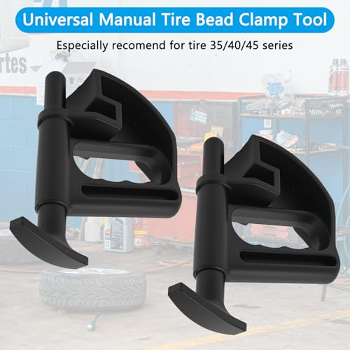 Universal Tire Bead Clamp Tools Drop Center Helper (2 Pack) | Rim Pry Solid Nylon Plastic No Scratches Built-in Spring for Most Vehicle Motorcycle Low Profile Tire - style: 2 Pack