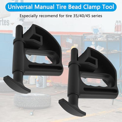 Universal Tire Bead Clamp Tools Drop Center Helper (2 Pack) | Rim Pry Solid Nylon Plastic No Scratches Built-in Spring for Most Vehicle Motorcycle Low Profile Tire - style: 2 Pack