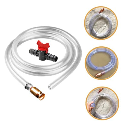 1Set Water Siphon Hose Kit Liquid Transfer Pump with Pipe Clamps Switch for Efficient Oil Water Extraction Automotive Maintenance