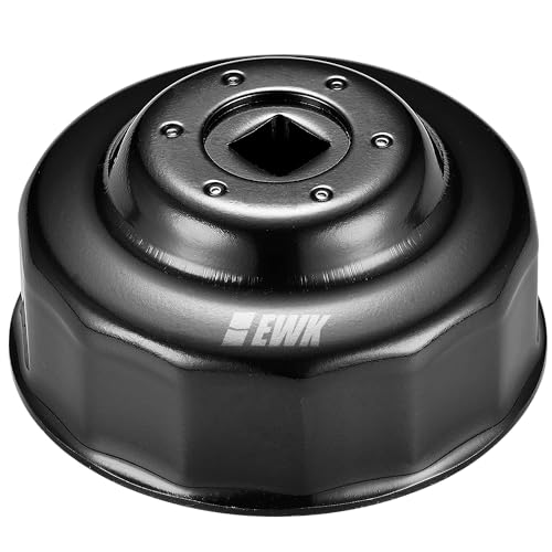 EWK 64mm 14 Flute Oil Filter Socket Wrench, Chrome Vanadium Steel with 3/8" Drive, Oil Change Tool Compatible for Toyota, Lexus, Scion