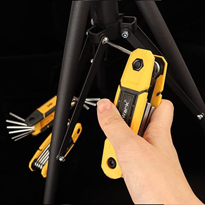MULWARK 17pcs Folding Allen Wrench Set | Metric & Standard SAE - Key Tool 2 Pack Portable Hex for Basic Home Repair and General Applications - style: Ergonomic,Foldable,Portable