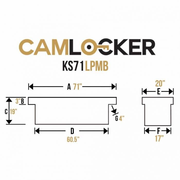 CamLocker KS71LPMB - 71" Low Profile Crossover Truck Tool Box