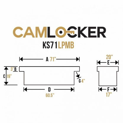 CamLocker KS71LPMB - 71" Low Profile Crossover Truck Tool Box