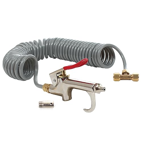HD Driven Air Blow Gun Kit for Semi-Trucks – Brass Fittings, Air Tool Parts & Accessories, Air Blow Gun for Compressors, High Flow & Safety Tips, Lever Type Blow Gun, Air Compressor Attachments - color: Brass Fittings, size: Air Blow Gun Kit