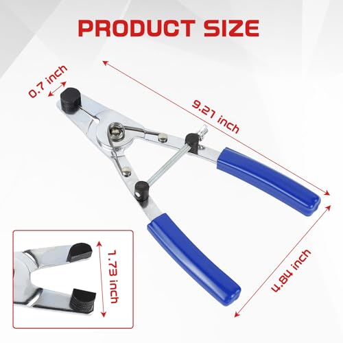 Hovom Motorcycle Brake Piston Removal Pliers, 18-44mm/0.7-1.7" Brake Piston Puller, 45# Steel Brake Piston Caliper Removal Tool, Ergonomic Repair Tool Universal for Motorbike (Blue) - color: Blue