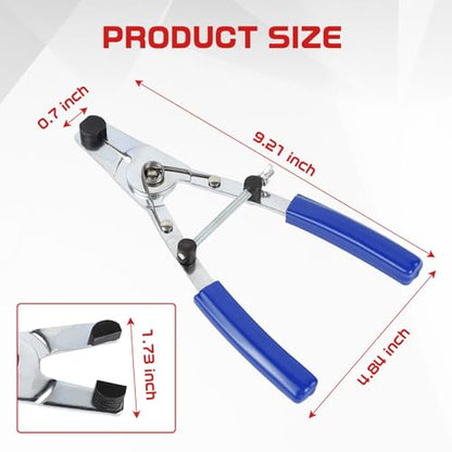 Hovom Motorcycle Brake Piston Removal Pliers, 18-44mm/0.7-1.7" Brake Piston Puller, 45# Steel Brake Piston Caliper Removal Tool, Ergonomic Repair Tool Universal for Motorbike (Blue) - color: Blue